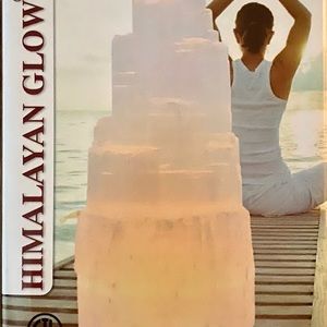 Himalayan Glow Selenite African Rose Lamp